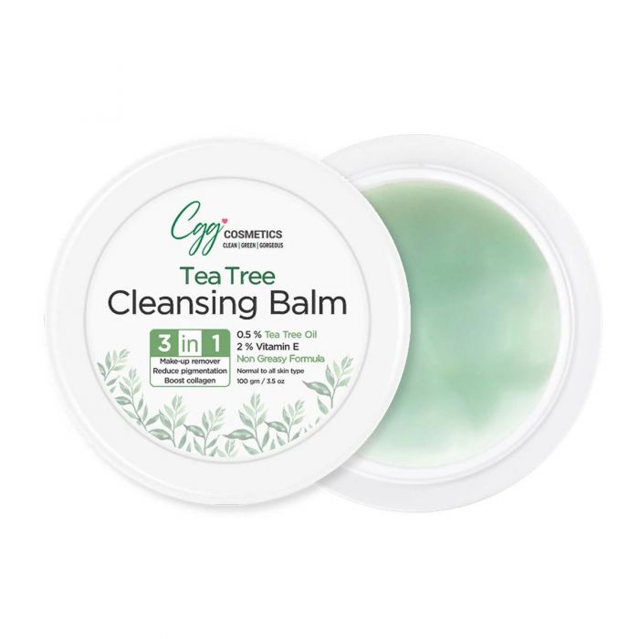 CGG Cosmetics Tea Tree Cleansing Balm With Tea Tree Oil and Vit-E, Makeup Remover